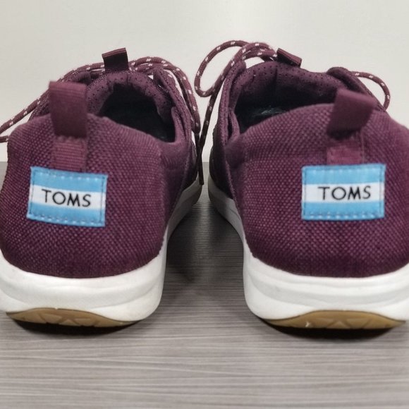 Toms Del Ray Sneaker, Black Cherry Textile, Womens Size 9.5 / 41 - Picture 5 of 11